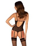 Body otwarte Obsessive Glandez czarne XS/S Obsessive