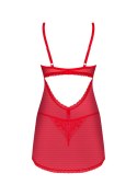 Czerwony babydoll z stringami Obsessive Chilisa M/L Obsessive