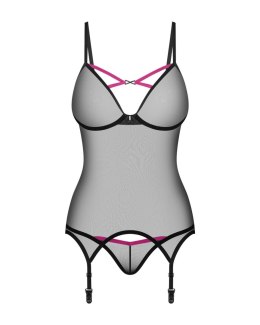 Gorset i stringi Obsessive Novenes czarny M/L Obsessive