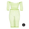 Neonowy komplet bielizny Ouch top z rękawem i spódnica XL XXXXL Ouch!