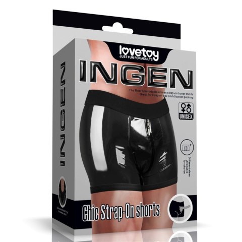 Szorty strap on Lovetoy czarne talia 40 43 cale Lovetoy