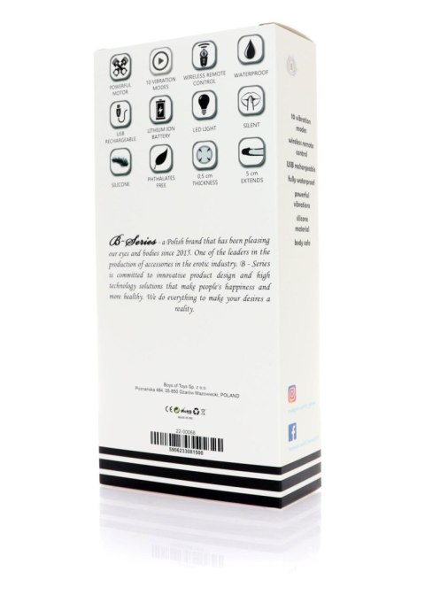 Wibrująca przedłużka silikonowa B-Series Magic USB 10 funkcji B - Series Magic