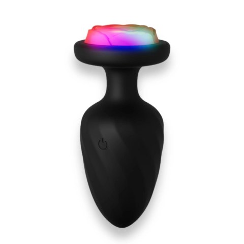 Wibrujący korek analny zdalny Power Escorts czarny silikonowy USB 10 cm Power Escorts
