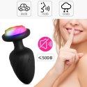 Wibrujący korek analny zdalny Power Escorts czarny silikonowy USB 10 cm Power Escorts
