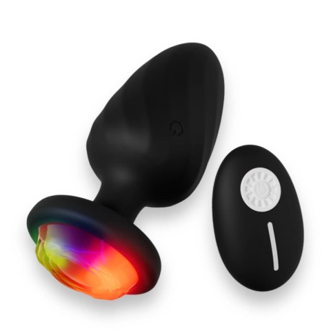 Wibrujący korek analny zdalny Power Escorts czarny silikonowy USB 10 cm Power Escorts