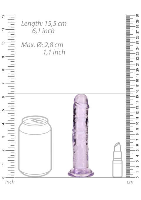 Żelowe przezroczyste dildo realistyczne z przyssawką RealRock 14,5 cm RealRock