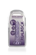 Żelowe przezroczyste dildo realistyczne z przyssawką RealRock 14,5 cm RealRock