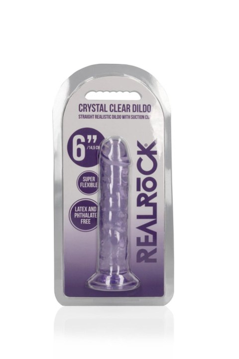 Żelowe przezroczyste dildo realistyczne z przyssawką RealRock 14,5 cm RealRock