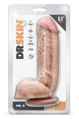 Dildo realistyczne Dr Skin Mr D beżowe z jądrami 21,6 cm Blush