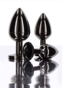 Korek analny Taboom z diamentem czarny 7.2 cm Taboom
