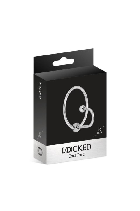 Pierścień na żołądź Locked End Torc stal nierdzewna 40 mm Locked