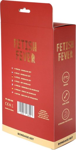 Zestaw bondage Fetish Fever czerwony 4 elementy Fetish Fever