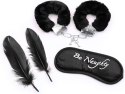 Zestaw bondage Fetish Fever mankiety maska piórka czarny 4 sztuki Fetish Fever