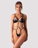 Body skórzane otwarte Obsessive czarne S/M/L Obsessive