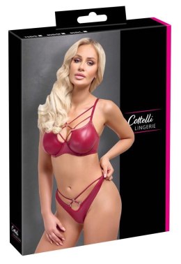 Komplet bielizny Cottelli LINGERIE czerwony wet look 85B Cottelli LINGERIE