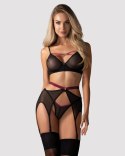 Komplet bielizny Obsessive Novenes czarny M/L Obsessive