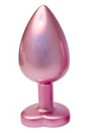 Korek analny aluminiowy Gleaming Love różowy z serduszkiem duży Dream Toys