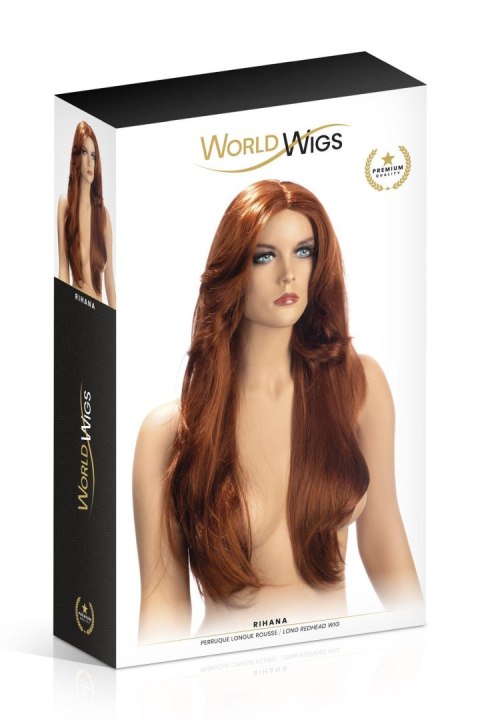 Peruka Rihana długa czerwona World Wigs WORLD WIGS