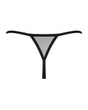 Stringi otwarte Obsessive Novenes czarne z fioletowymi paskami M/L Obsessive