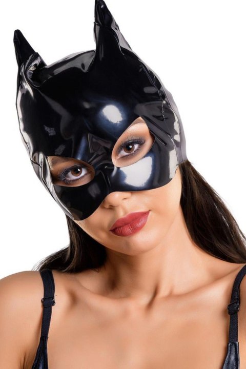 Błyszcząca Maska Kota Wetlook Glossy ANN Czarna OneSize Glossy