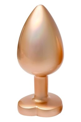 Korek analny Gleaming Love matowy złoty aluminiowy 9,5 cm Dream Toys