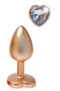 Korek analny aluminiowy złoty matowy z serduszkiem Dream Toys mały Dream Toys