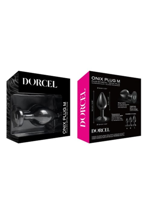 Korek analny metalowy ONIX Dorcel czarny L Dorcel