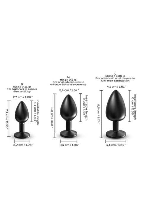 Korek analny metalowy ONIX Dorcel czarny L Dorcel