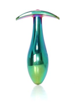 Korek analny stalowy z diamencikiem różowy M HeavyFun 9 cm B - Series HeavyFun