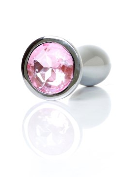 Korek analny ze stali nierdzewnej z diamencikiem HeavyFun srebrny 9 cm B - Series HeavyFun