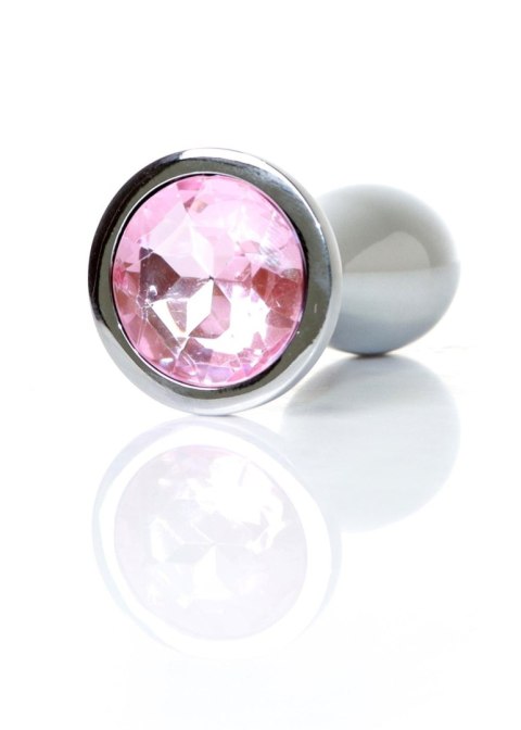 Korek analny ze stali nierdzewnej z diamencikiem HeavyFun srebrny 9 cm B - Series HeavyFun