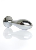 Korek analny ze stali nierdzewnej z diamencikiem HeavyFun srebrny 9 cm B - Series HeavyFun