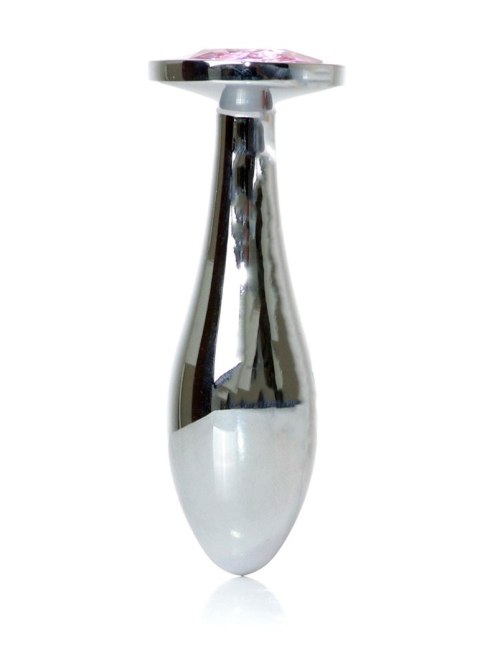 Korek analny ze stali nierdzewnej z diamencikiem HeavyFun srebrny 9 cm B - Series HeavyFun
