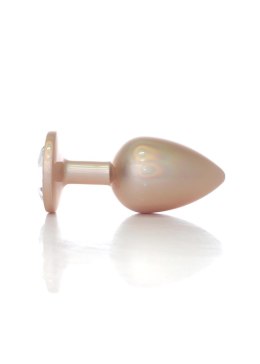 Korek analny ze stali nierdzewnej złoty z diamencikiem 9 cm HeavyFun B - Series HeavyFun
