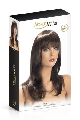 Peruka Kate długa z grzywką World Wigs brunetka WORLD WIGS