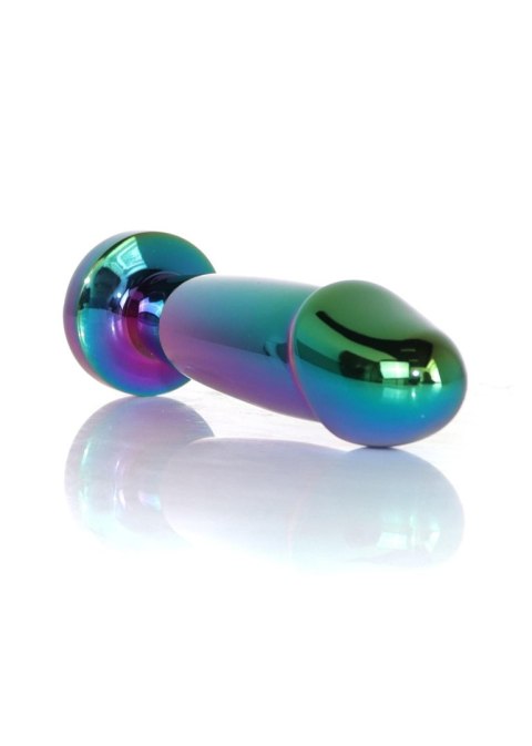 Stalowy korek analny penis z diamentem HeavyFun 10 cm B - Series HeavyFun