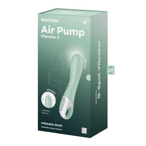 Wibrator punktu G Satisfyer Air Pump 3 miętowy USB Satisfyer