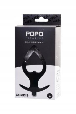 Wibrujący korek analny serce Cordis POPO Pleasure silikonowy czarny POPO Pleasure by TOYFA