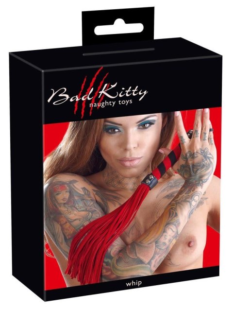 Flogger Bad Kitty czarno czerwony 38 cm Bad Kitty