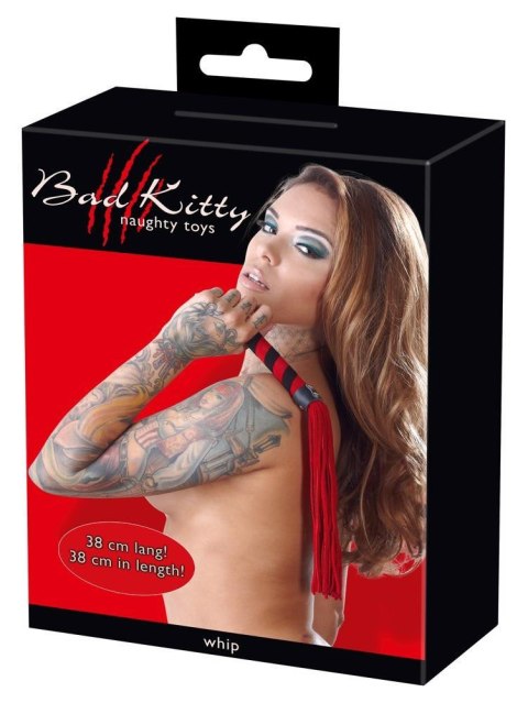 Flogger Bad Kitty czarno czerwony 38 cm Bad Kitty