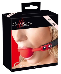 Knebel silikonowy czerwony Bad Kitty 4 cm Bad Kitty