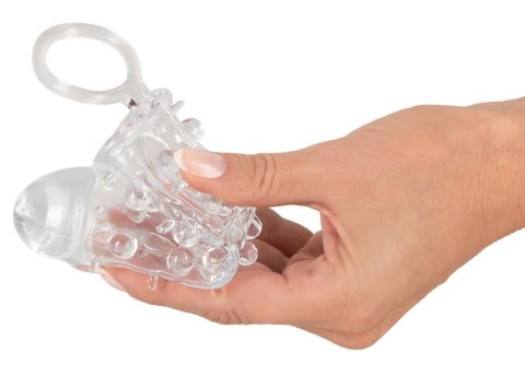 Przezroczysta przedłużka na penisa Crystal 11 cm z pierścieniem Crystal
