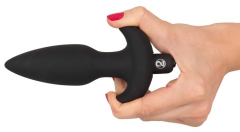 Wibrujący korek analny Black Velvets silikonowy czarny 15 cm Black Velvets