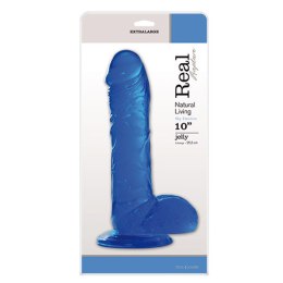 Dildo jelly Real Rapture niebieskie 25 cm z przyssawką Real Rapture