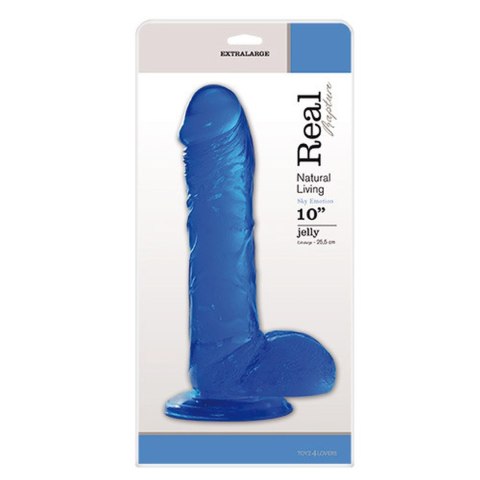 Dildo jelly Real Rapture niebieskie 25 cm z przyssawką Real Rapture