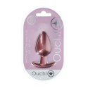 Korek analny silikonowy Ouch! Large 8,9 cm różowe złoto Ouch!