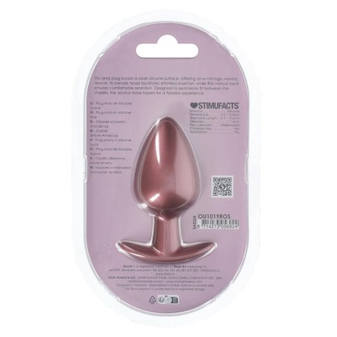 Korek analny silikonowy Ouch! Large 8,9 cm różowe złoto Ouch!