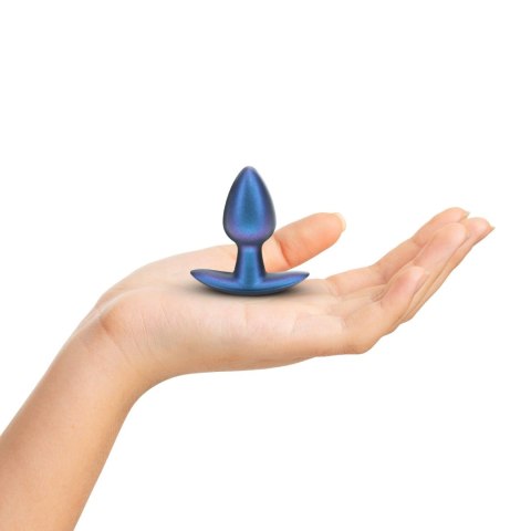 Korek analny silikonowy Ouch! metaliczny niebieski 6,5 cm Ouch!
