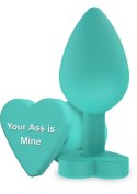 Korek analny silikonowy Twój tyłek jest mój ToyJoy zielony 8.5 cm TOYJOY