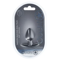 Mały korek analny silikonowy Ouch! metaliczny 6,5 cm Ouch!